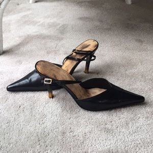 Nine West Gregor Black Leather Heels